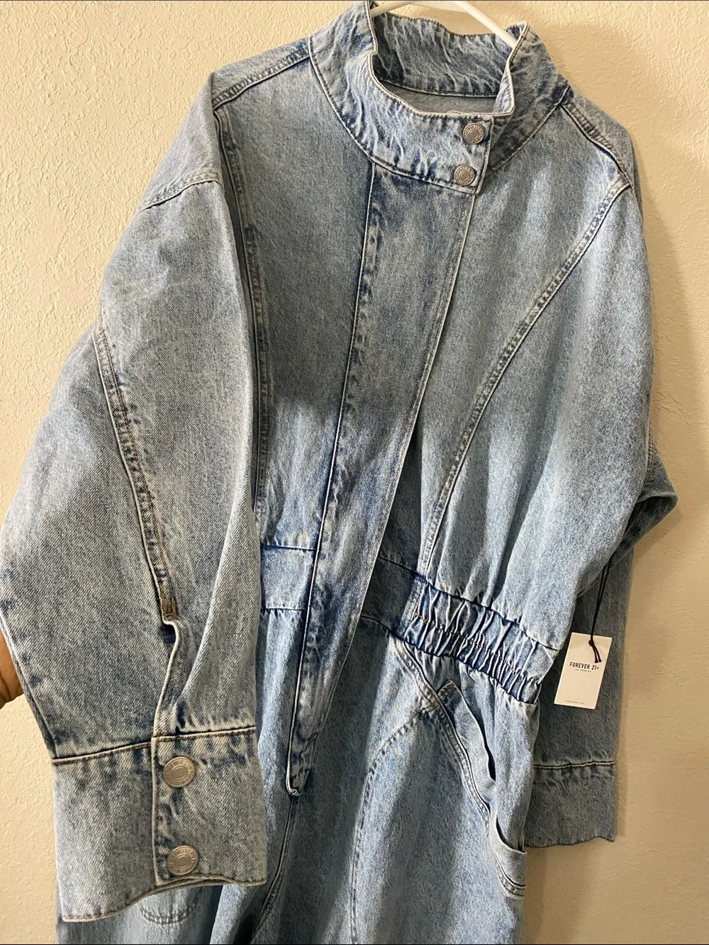 Forever 21 Light Blue Denim Jumpsuit with Pockets! - Picture 2 of 9